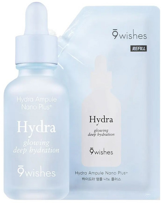 [수쫀광/화잘먹 위시앰플] 나인위시스 하이드라 수분 앰플 나노 플러스 50m (+리필 50ml), 2개, 50ml
