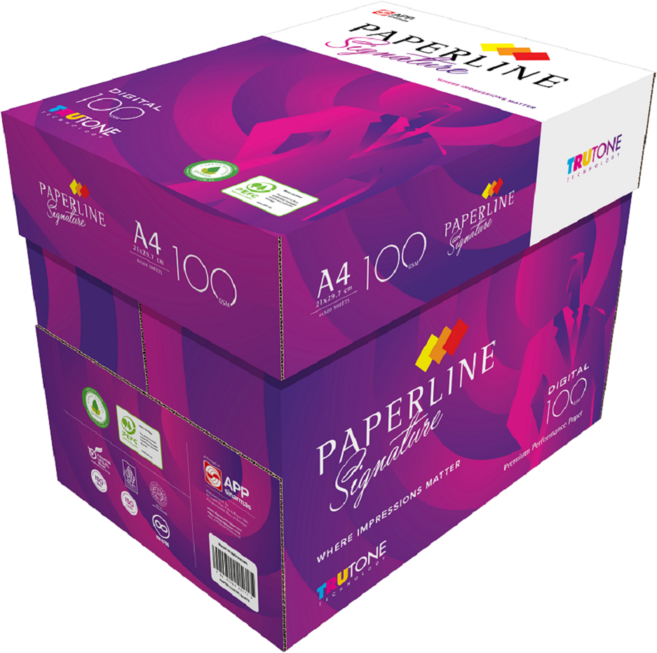 PaperLine Signature A4 100P 數位彩鐳影印紙, 1箱, 未稅