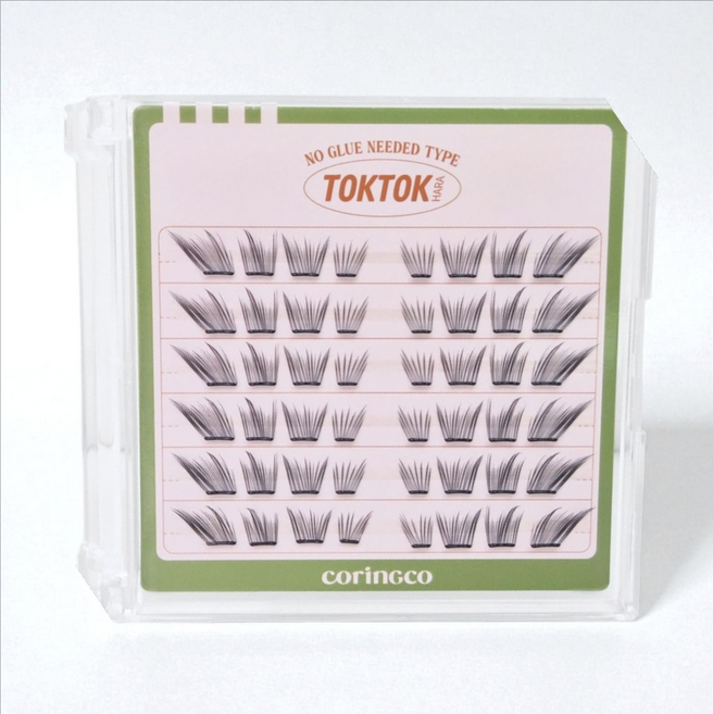 [1등 속눈썹] NEW 코링코 톡톡하라 노글루 속눈썹 3종 중 1, 1개, 노글루 캣츠 라이트