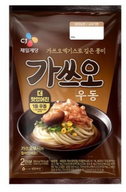 CJ 가쓰오우동 2인분, 466.6g, 3개