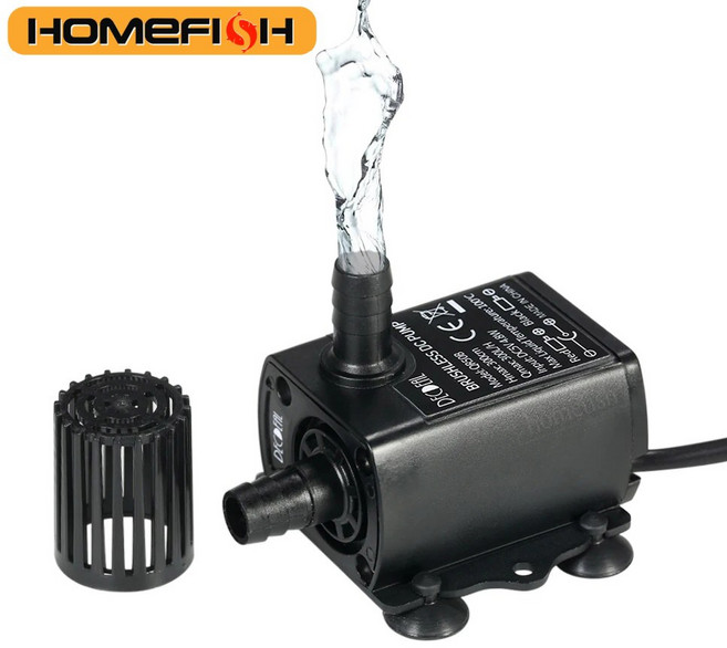 초저소음 브러시리스 수중 분수 수족관 미니 USB 워터 펌프 방수 순환 300L/H 리프트 워터 펌프 5V 4.8W, 4 8W