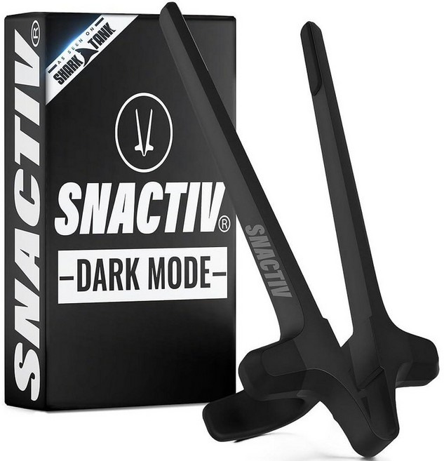SNACTIV PRO 게이머를 위한 손가락 젓가락 - Shark Tank에서 본 것과 같습니다! 미래의 공식 간식 도구 간식과 칩을 쉽게 즐기세요 혁신적인 게임 스낵 솔루션 1, 다크 모드, 1개