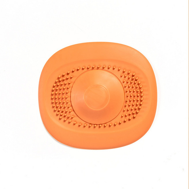 에브리샤인 머리카락 방지 원터치 욕조 마개 욕조 거름망, 오렌지, 2개
