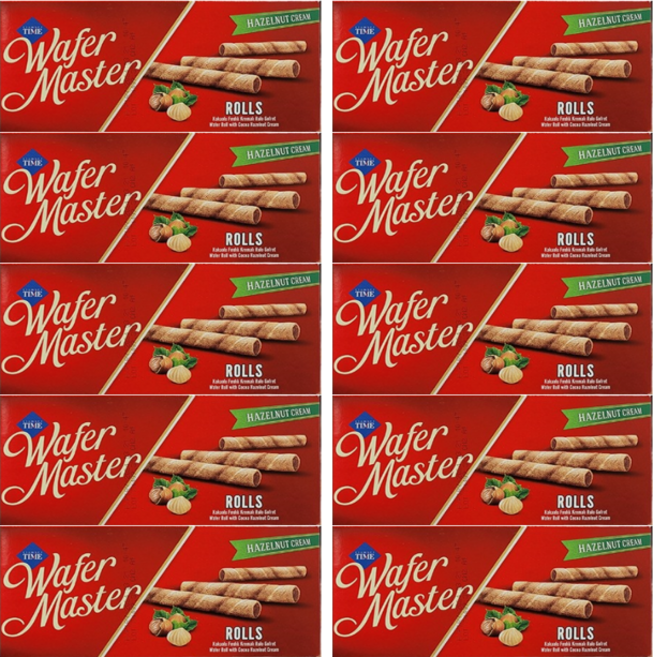 웨이퍼마스터롤 헤이즐넛크림, 65g, 10개