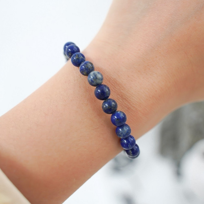 라피스라줄리 원석 패션 팔찌 부적 구슬 불교 염주 악세사리 비즈 천연석 청금석 파워스톤, 단품, 1개