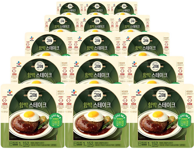 고메 고메함박스테이크, 152g, 15개