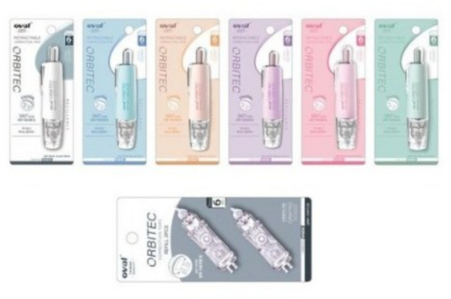 OVAL 오발 노크식 수정테이프 (QJR-056), 02 QSR-506 블루