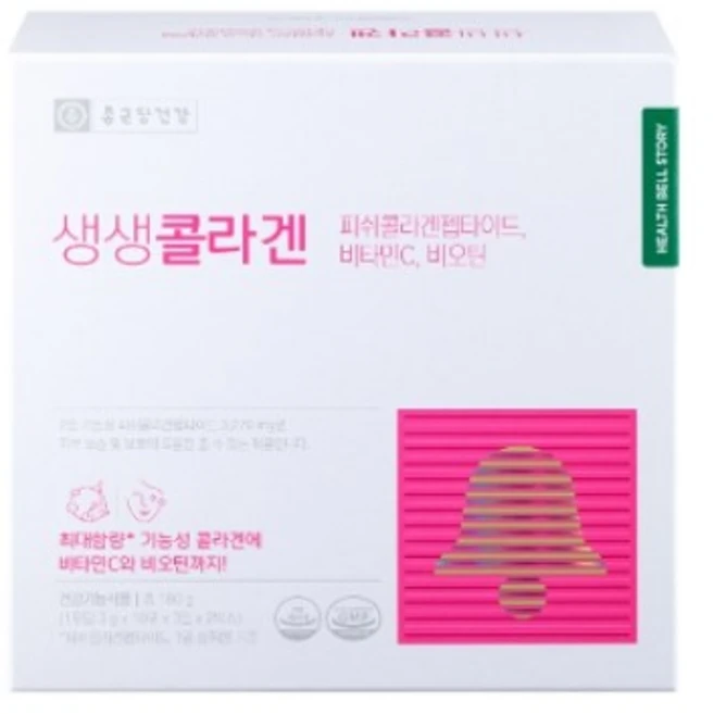 종근당건강 생생콜라겐 3g x 60포 1개월분, 2개, 180g - 쿠팡