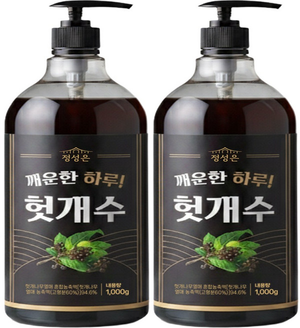 정성하루 헛개수 원액 국산 헛개차 농축액, 2개, 1kg