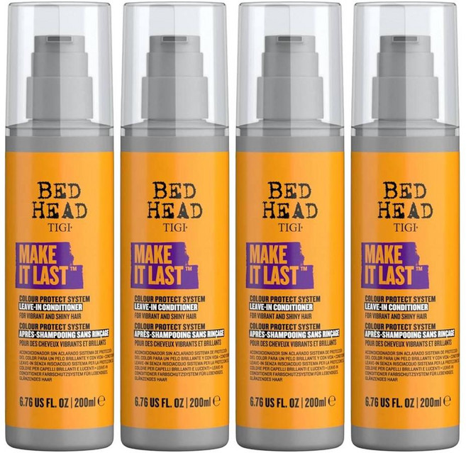 TIGI 베드헤드 Make It Last 컬러 보호 리브인 컨디셔너, 4개, 200ml