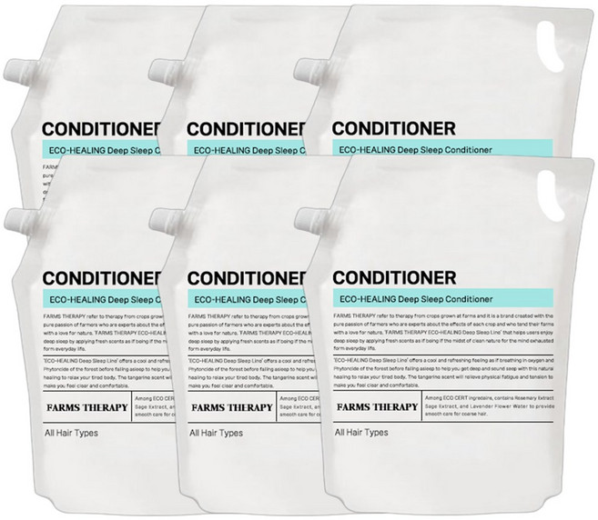 팜스테라피 에코힐링 딥 슬립 린스 2000ml, 6개, 2L