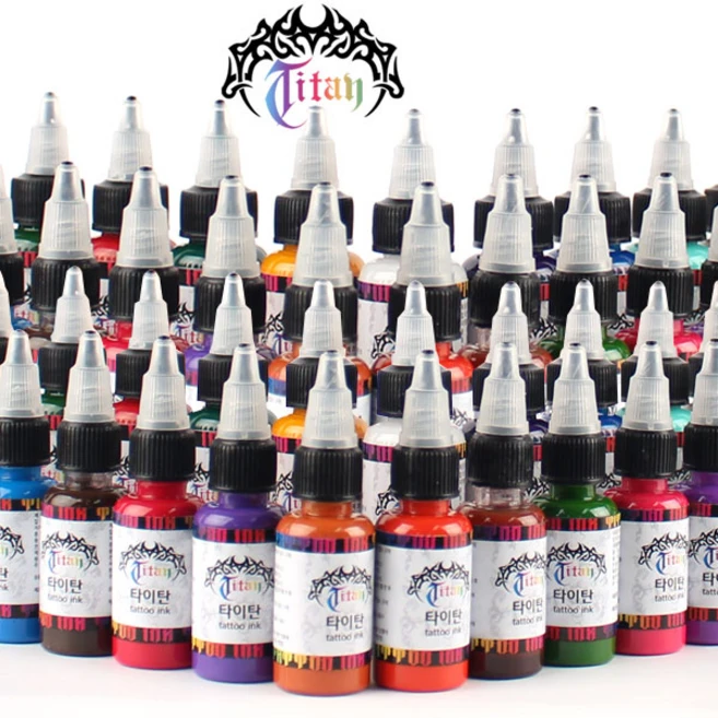 하나뷰티 타투색소 타이탄 문신용 잉크 32컬러 TITAN TATTOO INK, 1개, 트리플블랙 - 1oz - 쿠팡