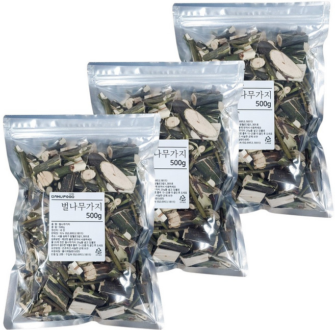 다누푸드 국산 벌나무 가지 산청목, 3개, 500g
