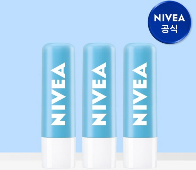 니베아 립케어 모이스춰 케어 4.8g x3 립밤, 무향, 3개