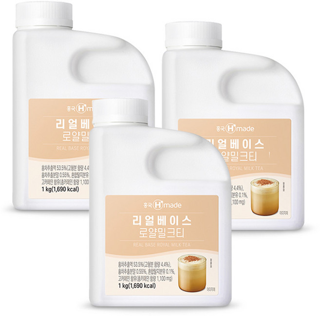 흥국F&B 맘스 리얼베이스 로얄 밀크티, 1kg, 1개입, 3개