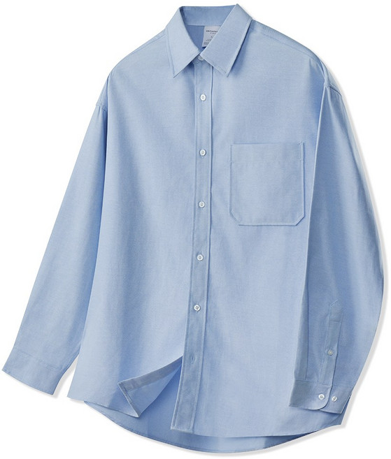 팀스핏(품질보증) 남녀공용 시티보이 옥스포드 빅사이즈 오버핏 베이직 긴팔 셔츠 남방