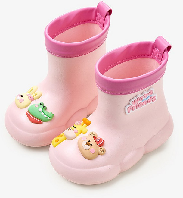 YANGTA 아동용 가벼운 미끄럼방지 장화 남아 여아 키즈 주니어 레인부츠 어린이 신발