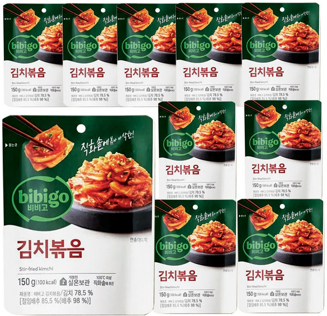 [비비고]김치볶음 150g 10봉, 10개