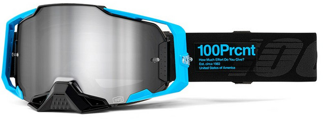 100% 백퍼센트 아르메가 미러 렌즈-바이크 오토바이 고글 (옵션선택), 베어리2-실버 미러 렌즈, 1개