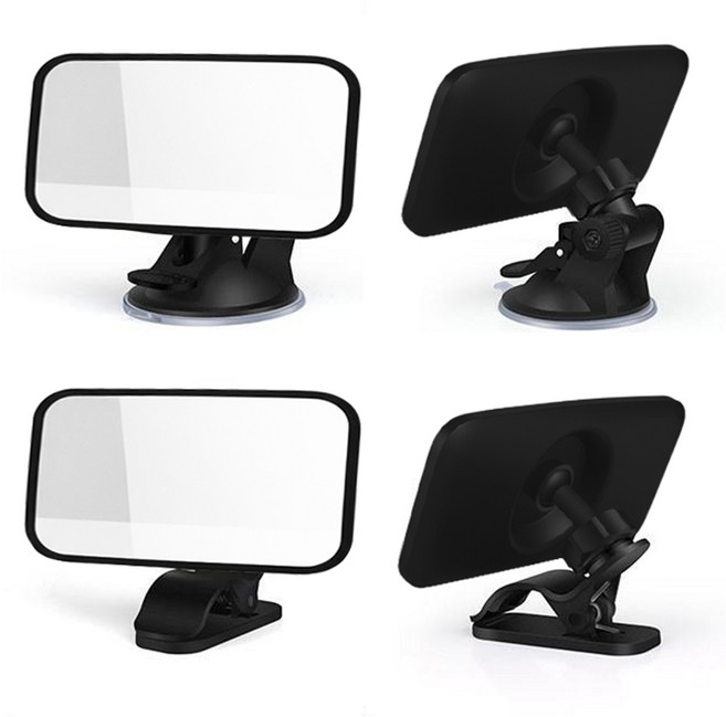 웨일릿 차량용 후방거울 세트 카시트 룸미러 보조 거울 흡착식, 1개, 전방거울+흡착+클립 SET