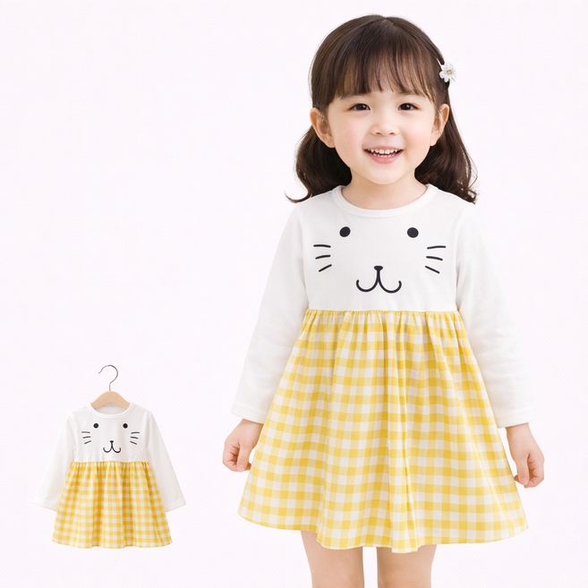 유아 여아 원피스 긴팔 아동 가을 봄 귀여운 데일리룩 드레스