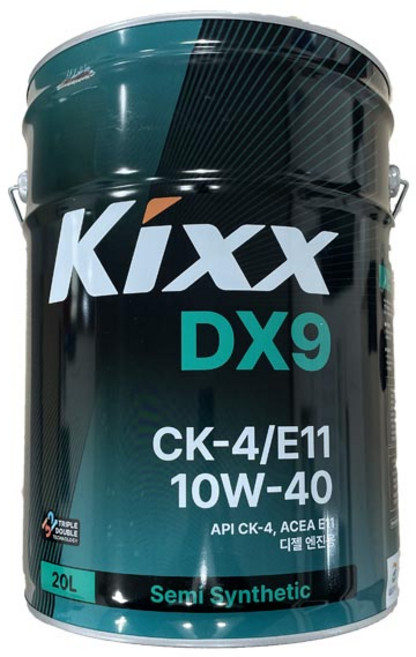 KIXX DX9 10W40 20L CK4 디젤 엔진오일, 1개, KIXX DX9 CK-4 10W40_20L