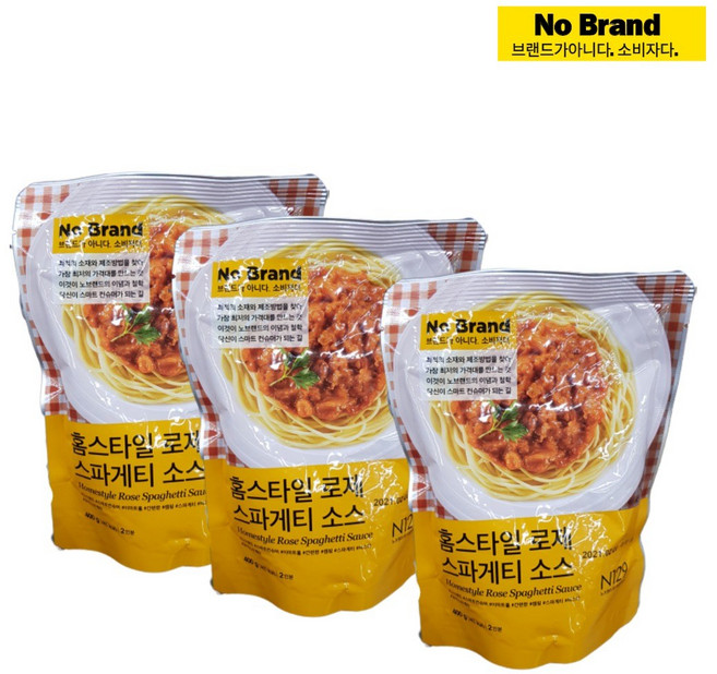 노브랜드 홈스타일 로제스파게티소스 400g, 3개