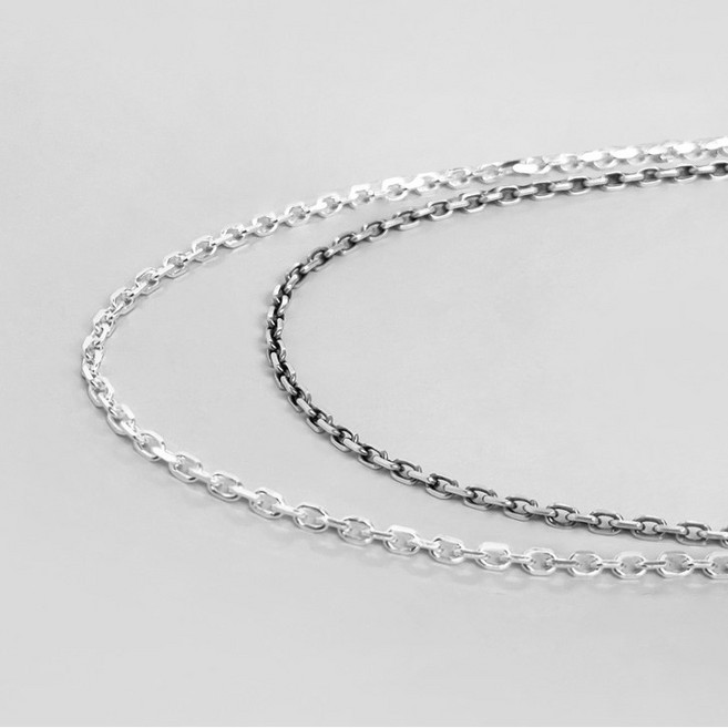 국내생산 실버목걸이 은목걸이 각줄목걸이 남자은목걸이 silver925 S M L
