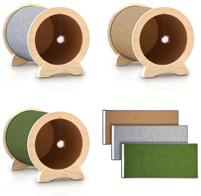 고양이물품 원형 수직 고양이 스크래쳐 숨숨집, [리필] 베이직, 베이직, 1개