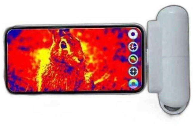 스마트폰 열화상 카메라 열감지 어플 센서 테스트 모바일 감지 1. 5배 망원경(100m), 2. 9배 망원경(200m)