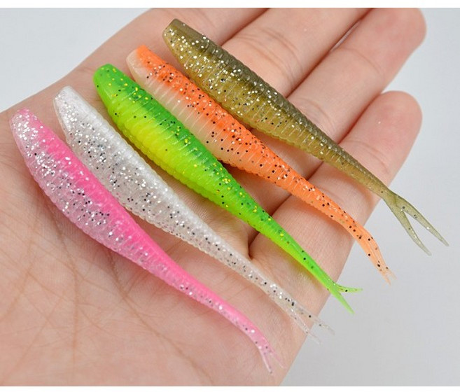 피싱온 광어 우럭 볼락 웜 5cm 6cm 7cm 20개, 1세트, 0.7g, 화이트펄