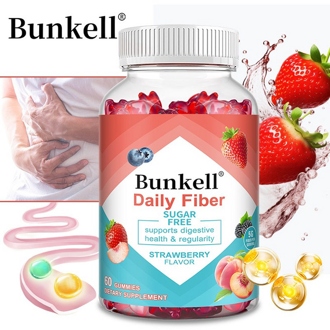 무설탕 식이섬유 젤리 - 소화와 장 건강 증진 면역 체계 강화 딸기맛, 3개, 60회분
