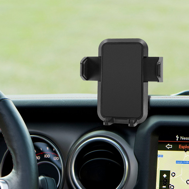 옵시디언 지프 랭글러 JL 글래디에이터 JT 전용 핸드폰 반자동 클립거치대, 단일, 1개