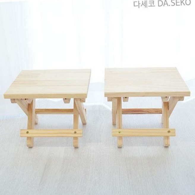 원목 캠핑 의자 접이식 캠핑용 야외 휴대용 원목 의자 어린이 다용도 화분 좌식 간이 소품 스툴 성인