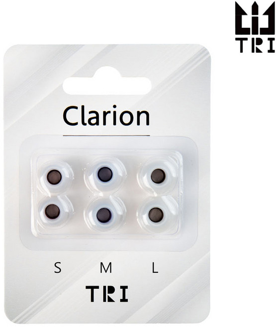 TRI Clarion 이어팁 커널형 이어폰 팁 실리콘 고무 이어캡, S.M.L ( J046), 1개