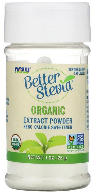 나우푸드 베터 스테비아 추출 파우더 제로-칼로리 스위트너 비건 글루텐 프리, 28g, 1개