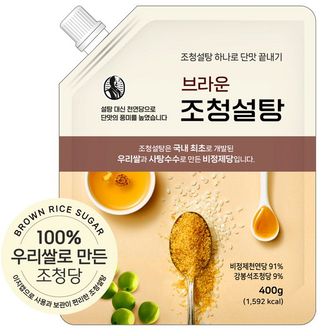 강봉석 자일로스 조청설탕 400g/대한민국 조청 식품명인 제32호/천연당 원당/자일로스설탕, 강봉석 브라운 조청설탕, 1개, 400g