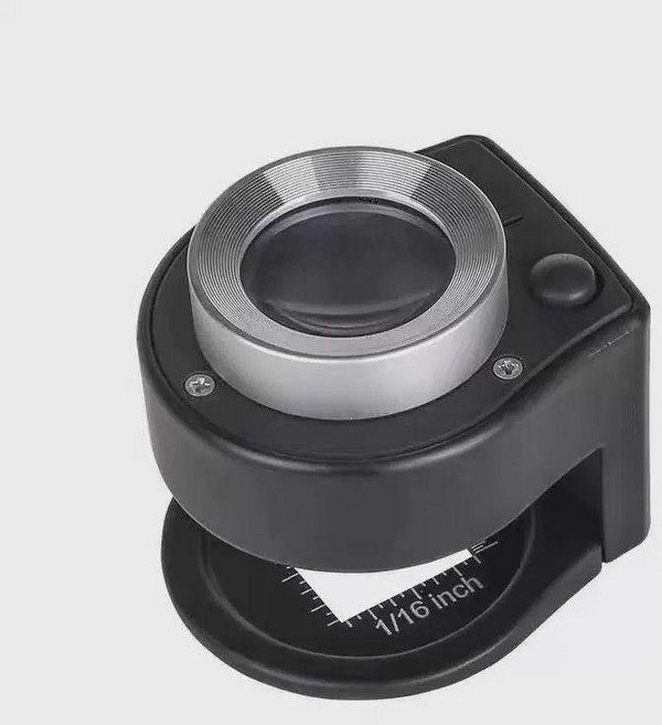 직물 확대경 60배 돋보기 회로 기판 보석 렌즈 루페 관찰 고배율 섬유, 접이식-USB 충전