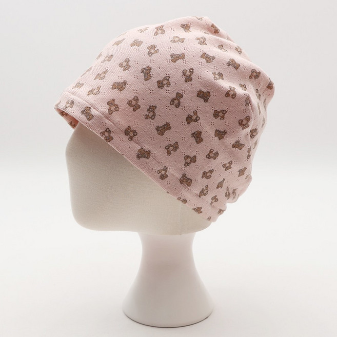 에스랑 미니베어 항암모자 비니 중년여성 실내 엄마 얇은 식당 병원 암환자 면 수면 모자