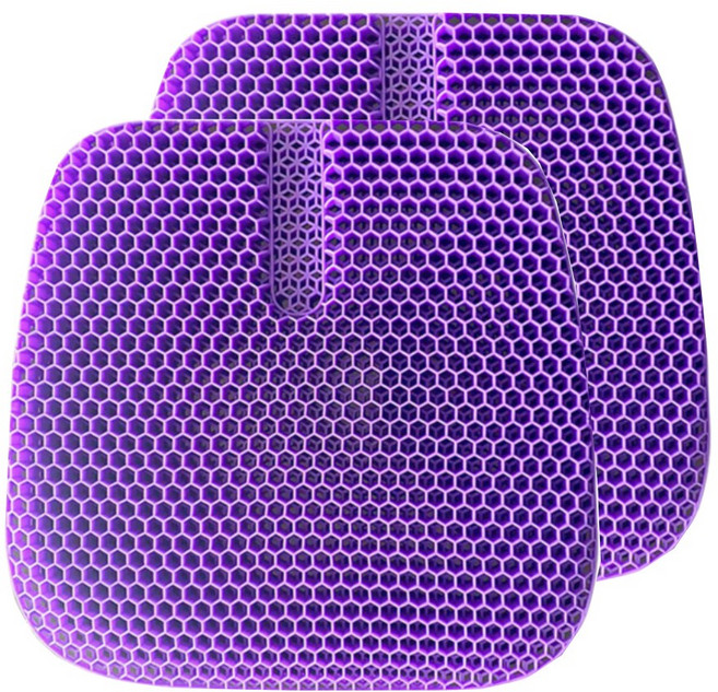 (1+1)코마6세대U형 실리콘방석 벌집방석 통풍방석 특대형 2개+커버2개, (03)7세대-퍼플2세트특대형(커버포함)