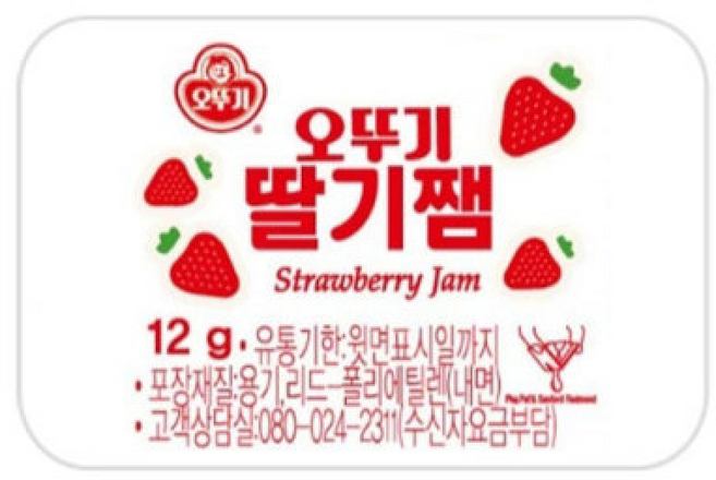 오뚜기 딸기잼 디스펜팩, 1개, 12g