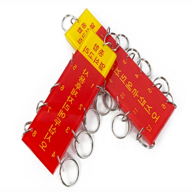 사물함열쇠고리 아크릴 열쇠고리, 12구 K0700