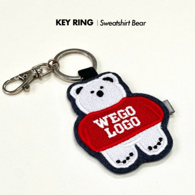 [Sweatshirt Bear] 커스텀 자수 네임택 골프 배드민턴 테니스 등산 캐리어 어린이집 유치원 가방