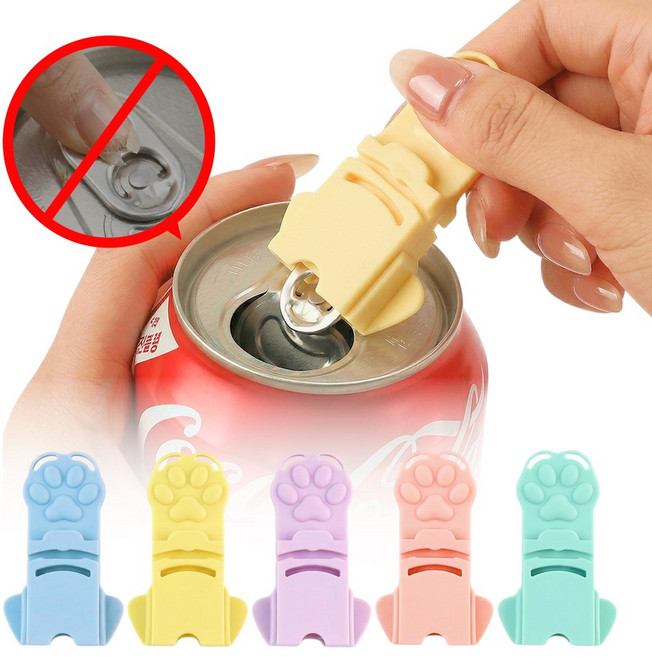 캔따개 캔 오프너 뚜껑 세트, 5개, 혼합 색상