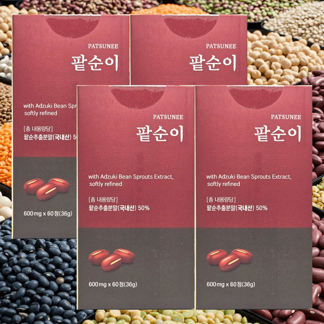 팥순이 내돈내산 팥순추출물 팥순 다이어트, 4개, 60정