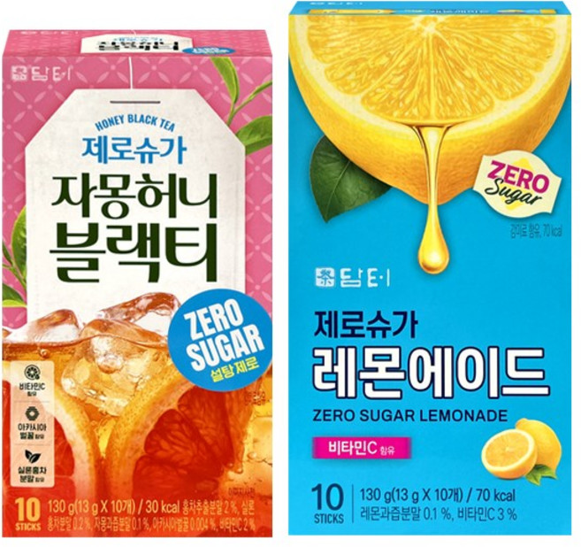 담터 제로슈가 자몽허니블랙티 + 레몬에이드, 1개, 10개입