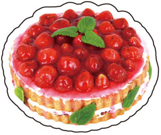 아크릴 베이커리샵 투명 스마트톡 핸드폰거치대, 12딸기타르트, 1개