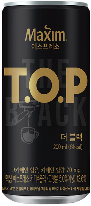 맥심 티오피 더블랙, 200ml, 18개