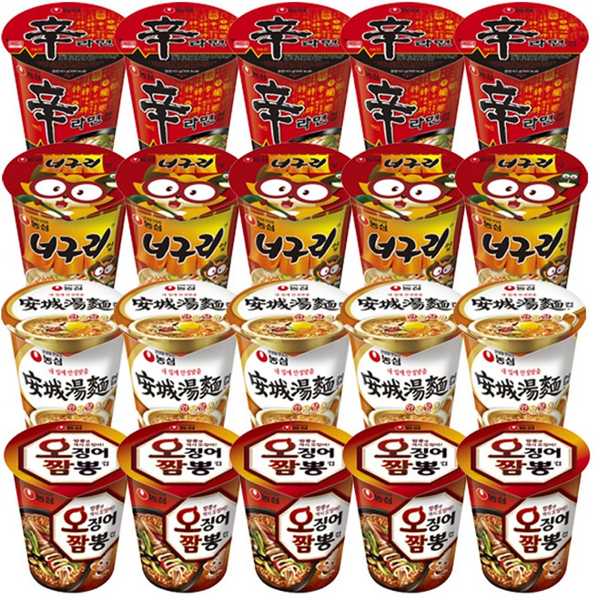 신라면5+너구리5+안성탕면5+오징어짬뽕5 소컵, 1개