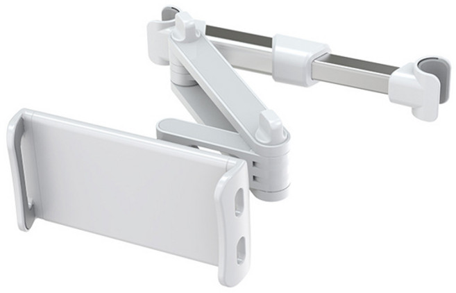 알맹 길이조절 차량용 헤드레스트 거치대 스마트폰 핸드폰 AMCMH06, 1개, 거치대_AMCMH06_화이트